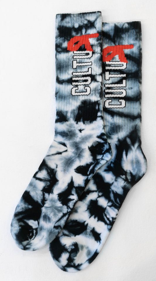 Black Tie-Dye Socks